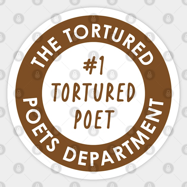 #1 tortured poet Sticker by Venus Print